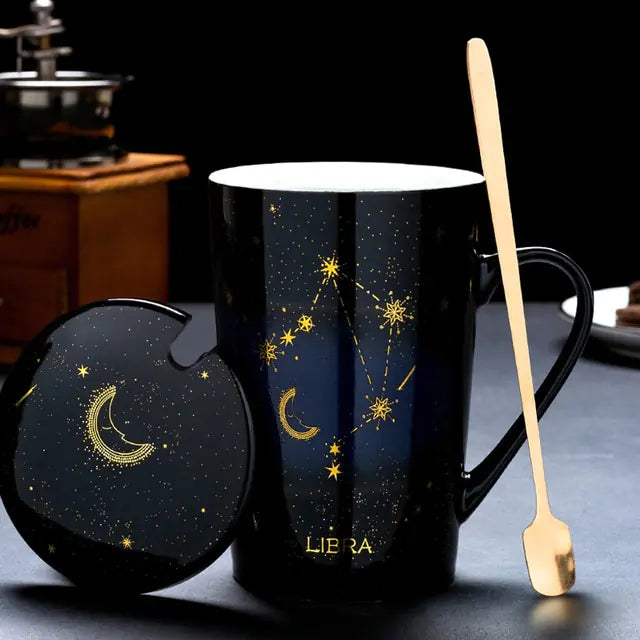 12 Constellations Creative Mugs With Spoon